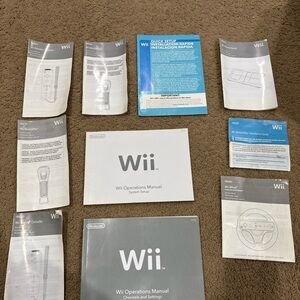 Nintendo Wii 10 US Manual Insert Lot Wii Remote Wheel Motion Plus Balance Board
